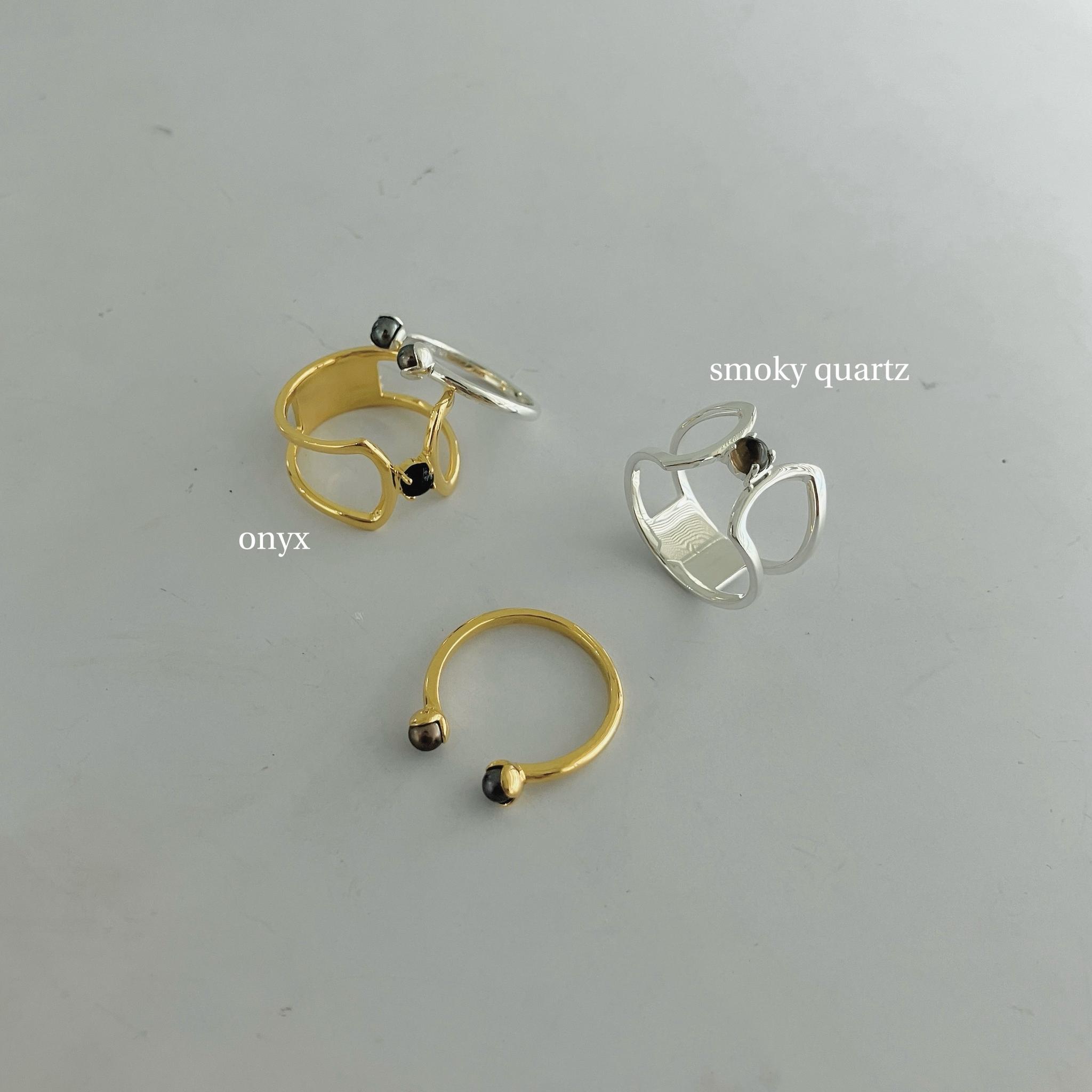 celosia ring / gold / smoky quartz | 8枚目